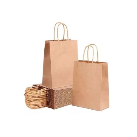 Bolsa Kraft con Asa x12 - Chica Bolsa Kraft con Asa x12 - Chica