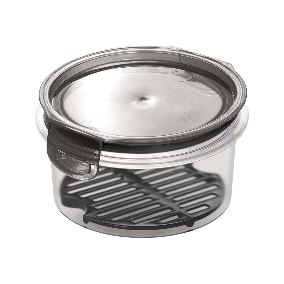 Recipiente Redondo con Dos Broches y Rejilla 550ml - NEGRO 