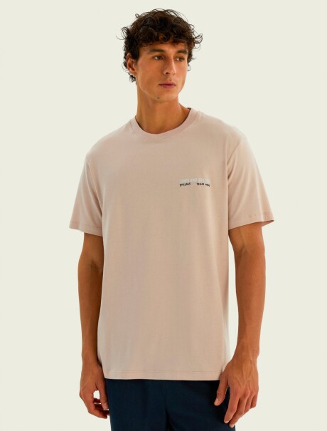 CAMISETA CON ESTAMPA MODELO REGULAR BEIGE