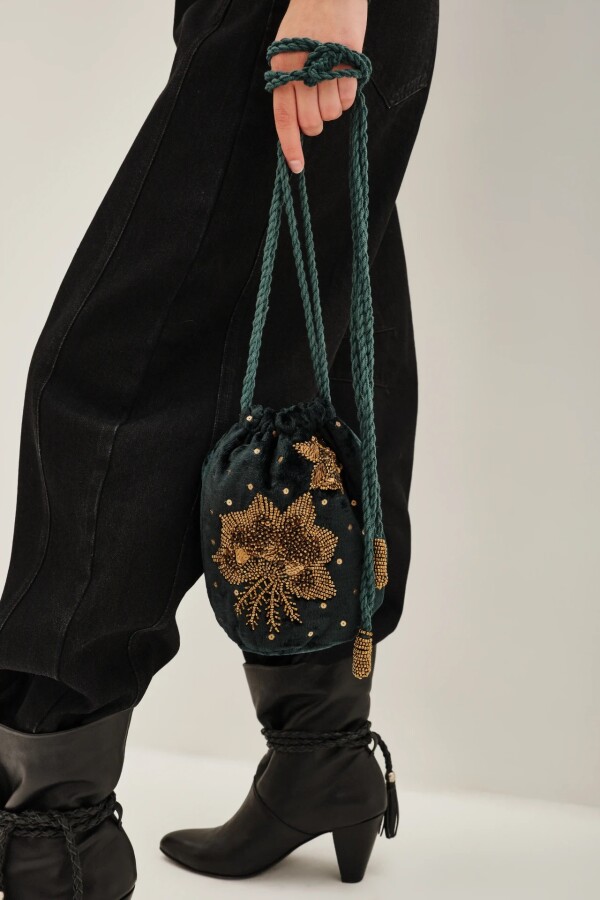 Cartera Naga Flower Verde
