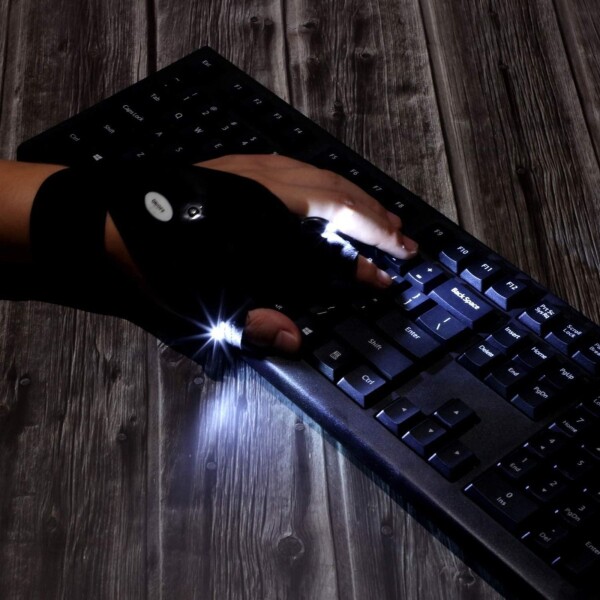 Guante Con Luz Led Linterna Camping Pesca Trabajo Pilas X2 Guante Con Luz Led Linterna Camping Pesca Trabajo Pilas X2