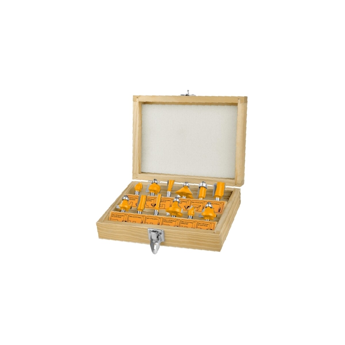 Kit 12 fresas 12mm Ingco 