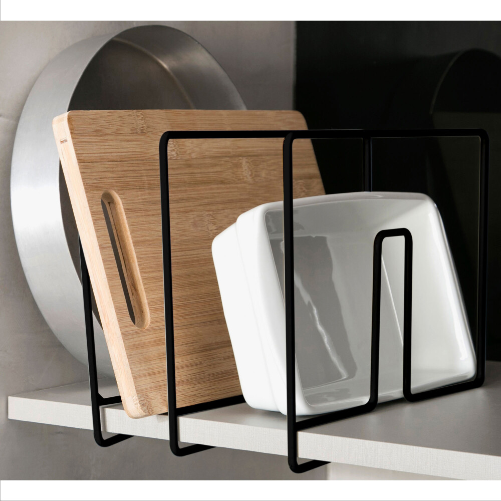 SOPORTE DE ASADERAS ACERO NEGRO ELEGANCE