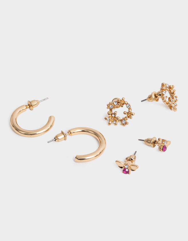 Aros Sets Bañada en Oro Sets De Aros Bañado En Oro - Dorado