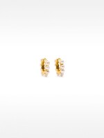 Aros Con Perlas De Agua Dulce - Plata De Ley 925 dorado