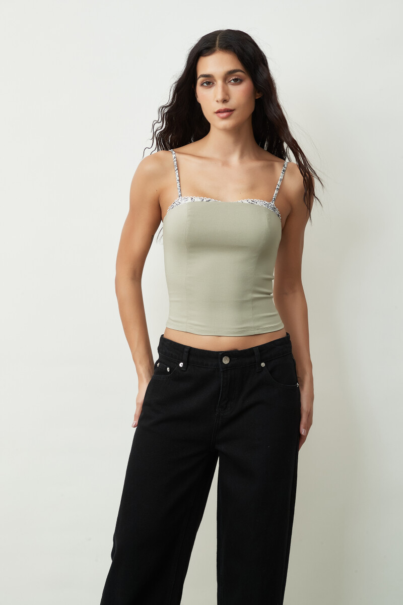 TOP LIMAN - VERDE GRISACEO 