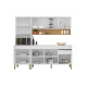 JUEGO DE COCINA MODULAR MOBILIARIO MDP LINE BLANCO
