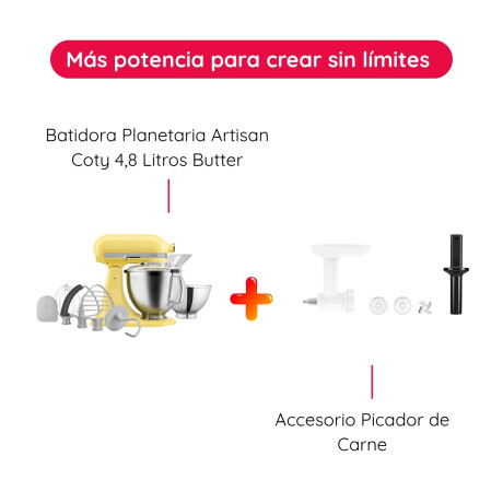Batidora 4,8 Litros Butter con Accesorio Picador de Carne KitchenAid Batidora 4,8 Litros Butter con Accesorio Picador de Carne KitchenAid
