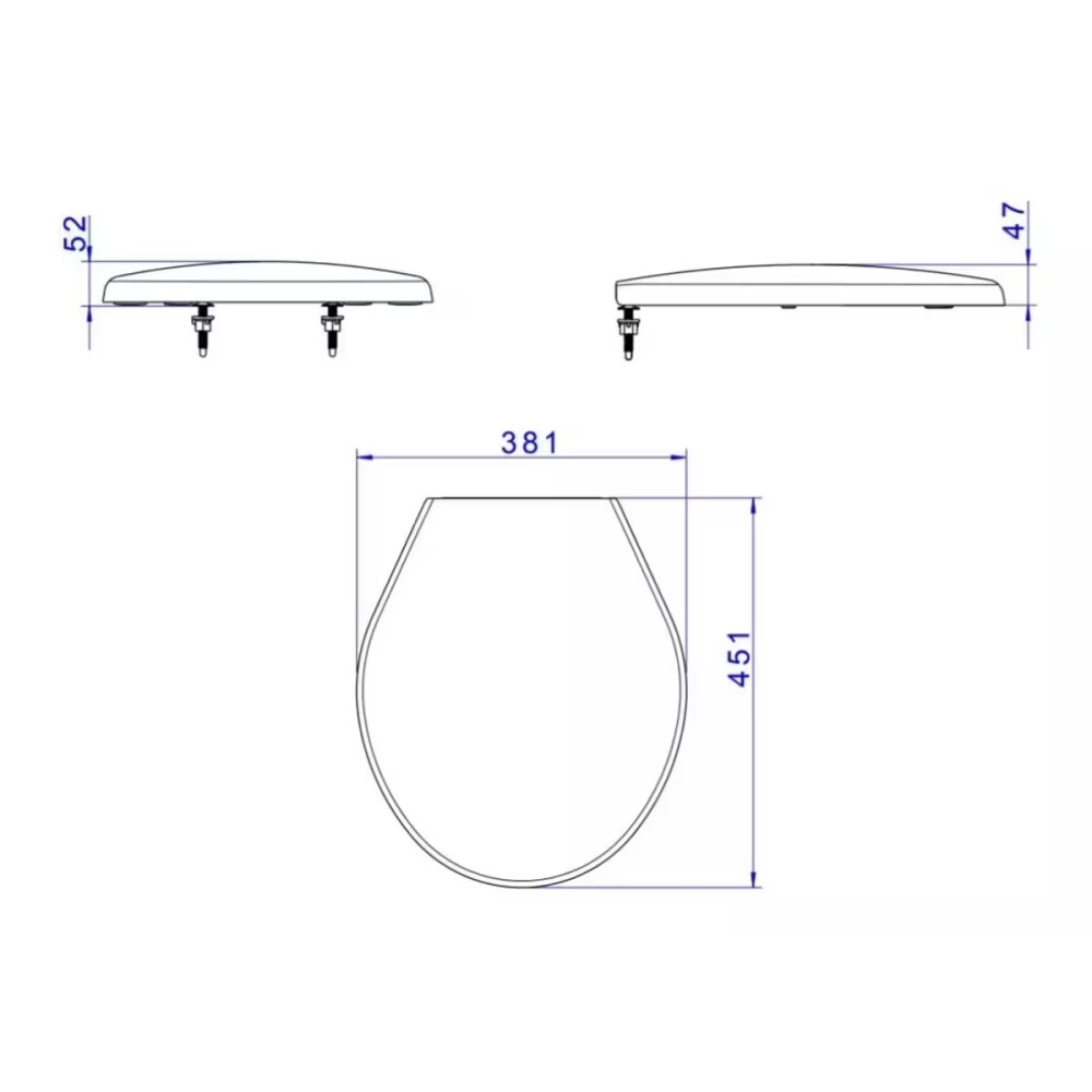 Tapa inodoro universal azul DECA Tapa Inodoro Universal Azul Deca