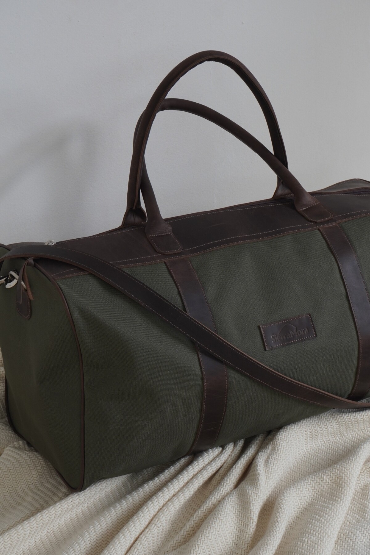 Bolso Sport XL Chocolate / Verde Seco