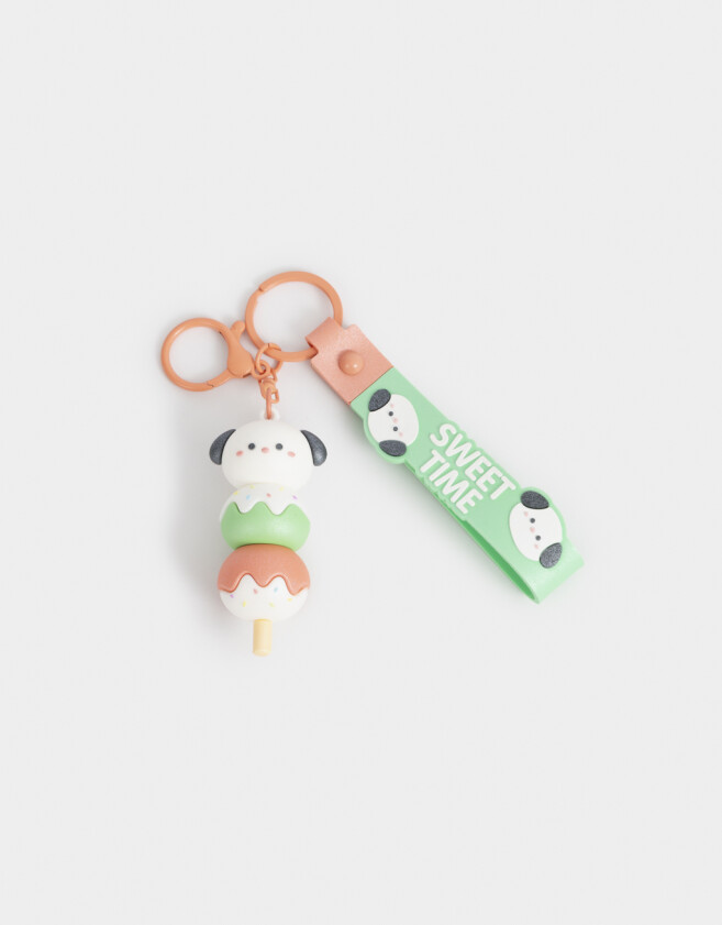 Llavero Lúdico Llavero Y Charm Perrito Helado - Combinacion Multicolor