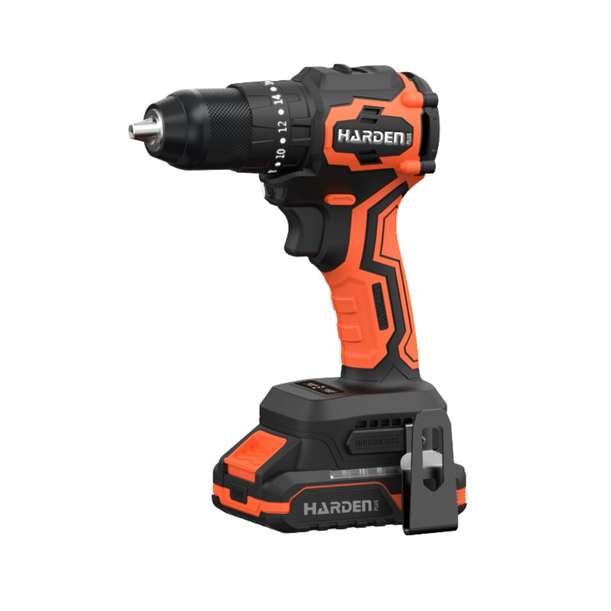 TALADRO ATORNILLADOR 20V S/CARB C/PERCUTOR 13MM 2BAT 2AMP HARDEN ++ - N/a 