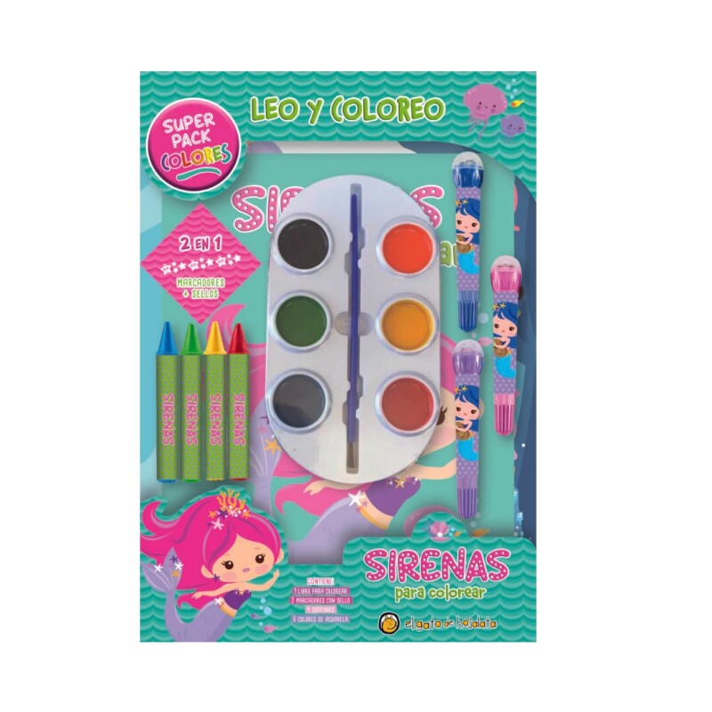 Leo Y Coloreo Superpack - Sirenas- LEO Y COLOREO SUPERPACK - SIRENAS