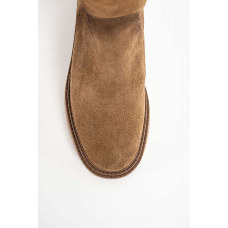 Bota Caña Alta Gamuza Camel