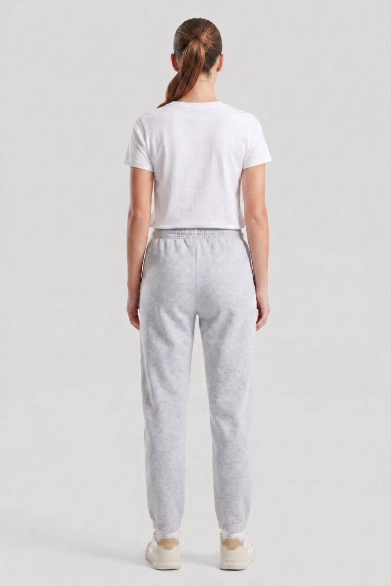 Pantalón dep clásico c/puños elásticos - UNISEX Gris melange claro