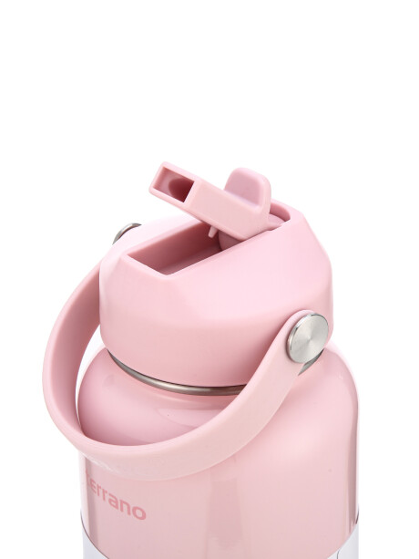 Botella Térmica con Pico 950mL. Rosado Metalizado