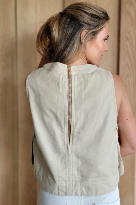 Chaleco Cadaqués Denim Beige