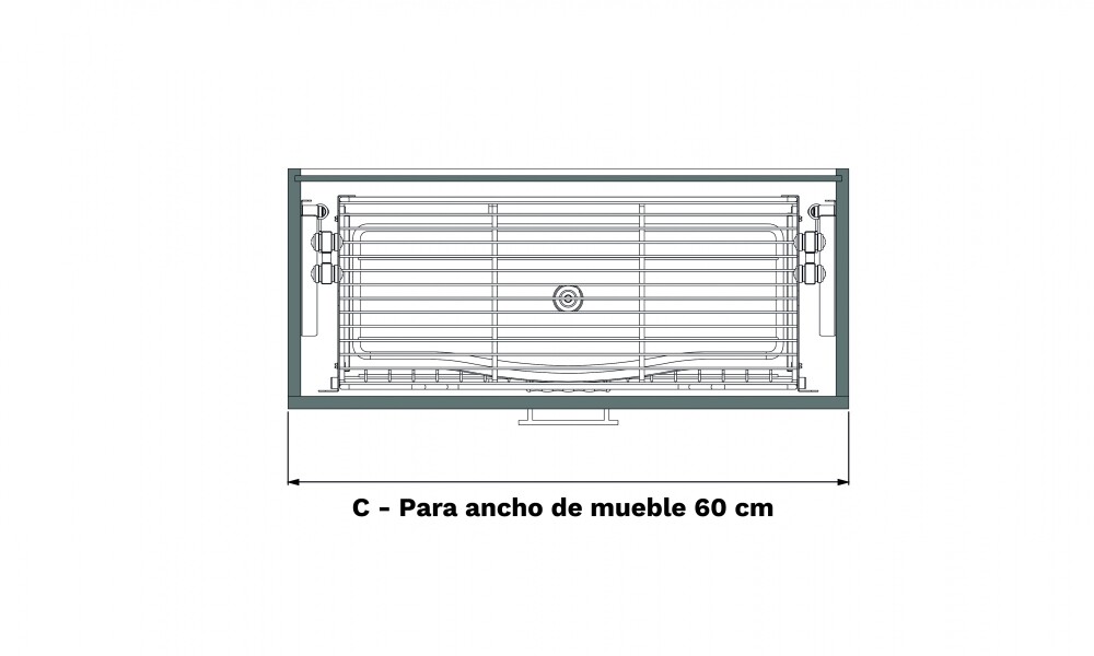 Estante abatible para muebles altos M600 5191 Estante Abatible Para Muebles Altos M600 5191