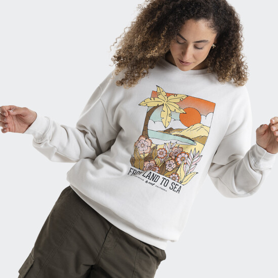 Buzo Reef Round Neck Blanco