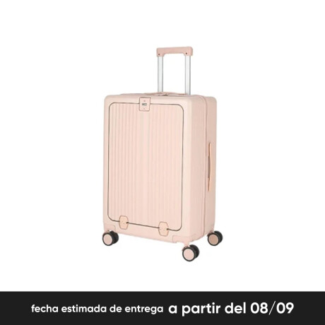 Valija Carry on rígida con bolsillo exterior Rosa