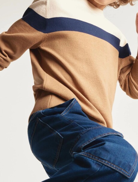 BUZO TEJIDO INFANTIL A RAYAS MULTICOLOR