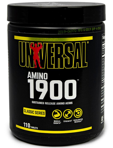 Suplemento Universal Amino 1900 recuperación y volumen 110 comprimidos Suplemento Universal Amino 1900 recuperación y volumen 110 comprimidos