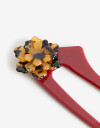 Peinetas y Palitos Flores Palito Con Aplique De Flor 3d De Acrílico. - Combinacion Bicolor
