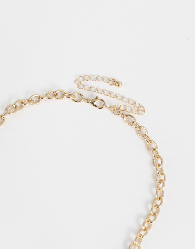Collares Cortos Con corazón Collar Corto Multidijes Corazón - Dorado