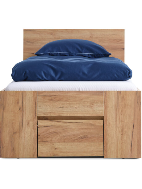 Estructura cama 90x200 LIMFJORDEN 3 cajones roble Estructura cama 90x200 LIMFJORDEN 3 cajones roble