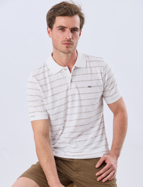 REMERA POLO ESTAMPADA Blanco