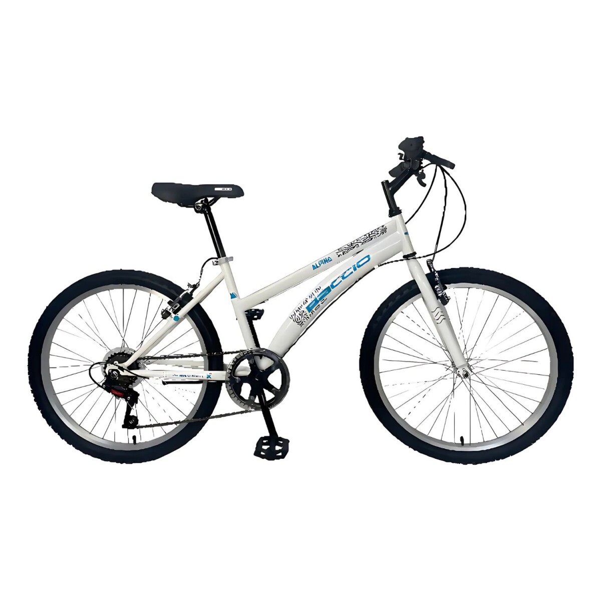 Bicicleta Baccio Alpina Lady Montaña rodado 24 con 6 cambios - Blanca 