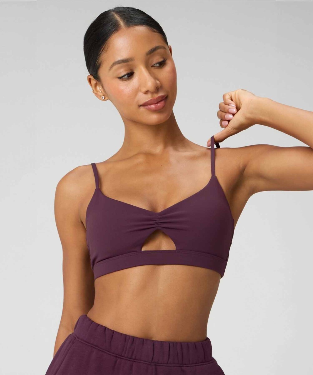 Bra Deportivo PureLuxe Keyhole Low Impact Mujer - Oxblood 