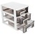 Organizador Plastico 3 Cajones Niveles Multiuso Baño Oficina Color Variante Blanco