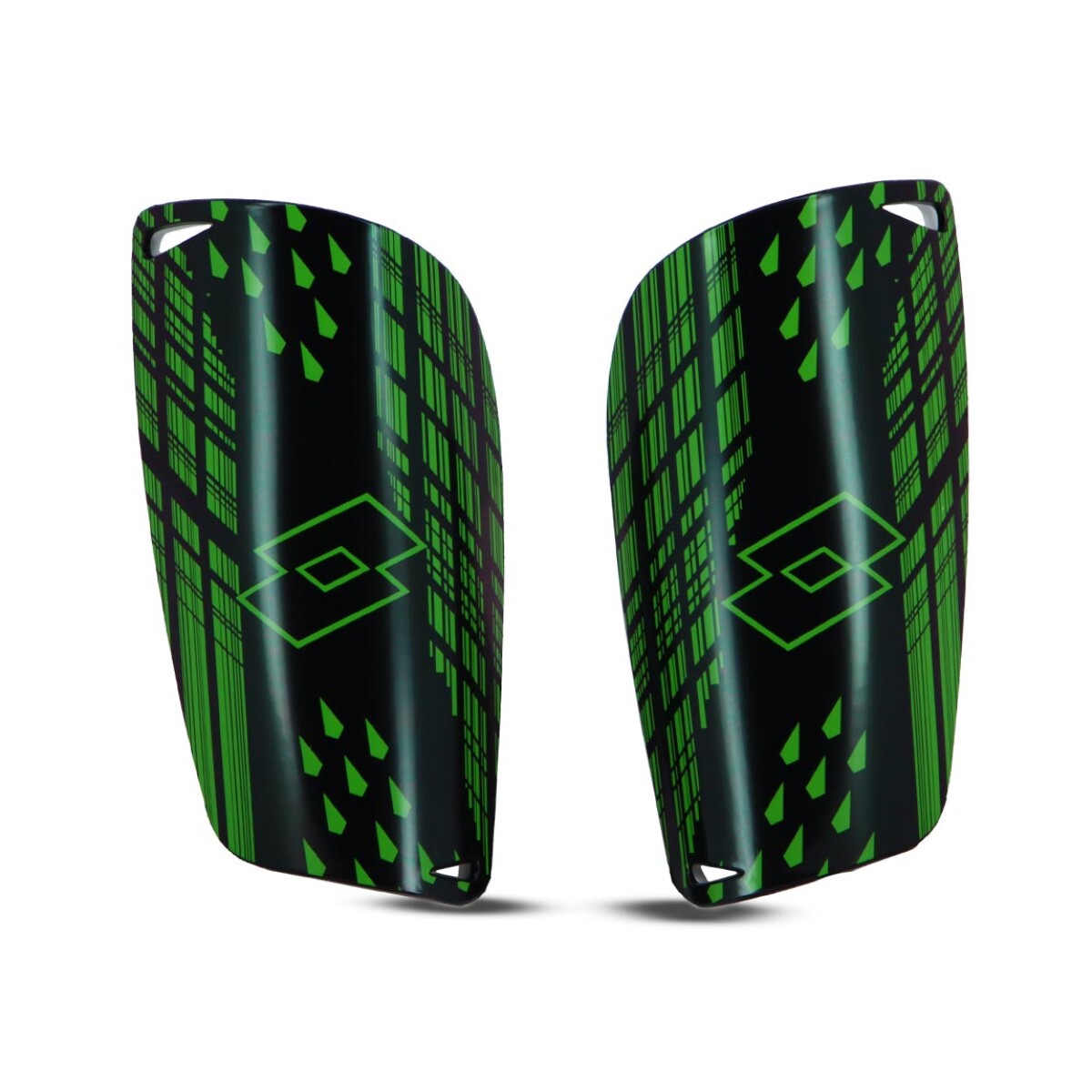 Lotto Potenza III canillera de futbol - negro/verde - Negro-Verde 