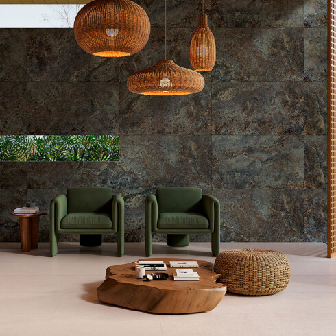 Porcelanato Tipo Piedra 80X140Cm Piso Pared GAMAS DE AZUL