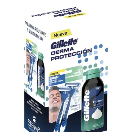 GILLETTE PACK DERMA PROTECCIÓN MAQUINAS 2 UNIDADES + FOAMY SENSITIVE 175gr GILLETTE PACK DERMA PROTECCIÓN MAQUINAS 2 UNIDADES + FOAMY SENSITIVE 175gr