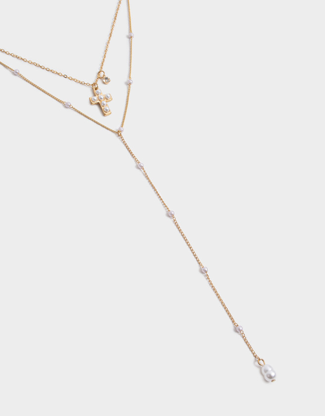 Collares Cortos Religioso Collares Cortos 2 Cruz - Dorado