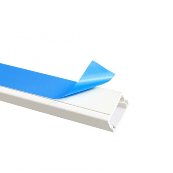 Ducto plástico blanco con adhesivo 14x7mm 2 mts. CAN00052