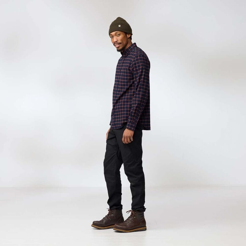 Camisa Fjallraven Ovik Flannel Shirt M Hombre Dark Grey