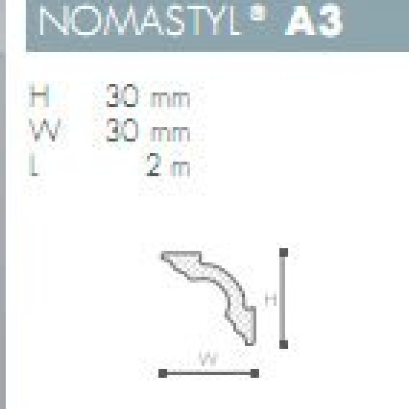 MOLDURA POLIESTIRENO NOMASTYL- A3 - 2 mts - N/A