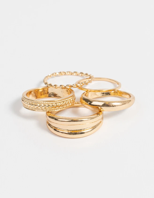 Sets Anillos De metal Set De Anillos Essential - Dorado