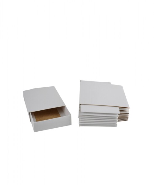 Pack x 20 unid - caja 13 eco tipo caja fosforo 10x14x3 cm. BLANCO