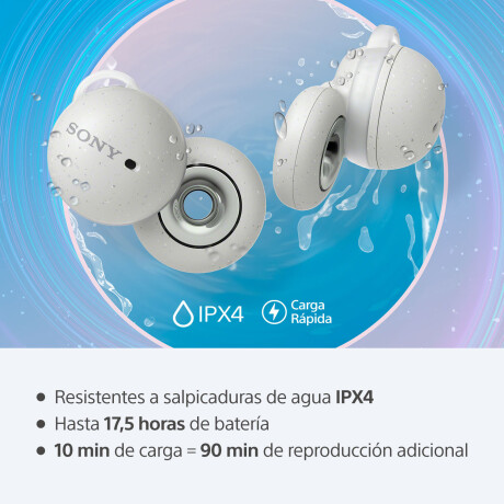 auriculares sony in-ear bluetooth inalambricos WHITE