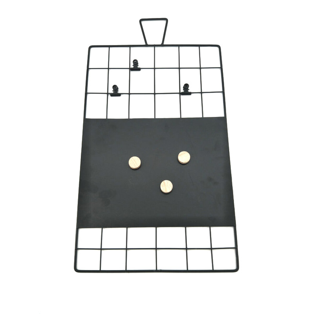 Pizarra Metal 3 Clips/3 Imánes Negro 