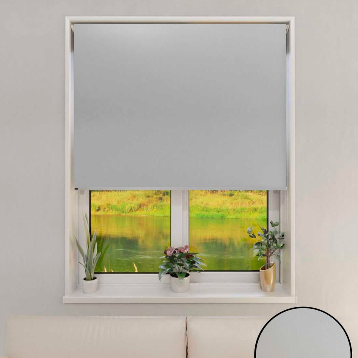 Cortina roller blackout 120x200 cm - GRIS CLARO 