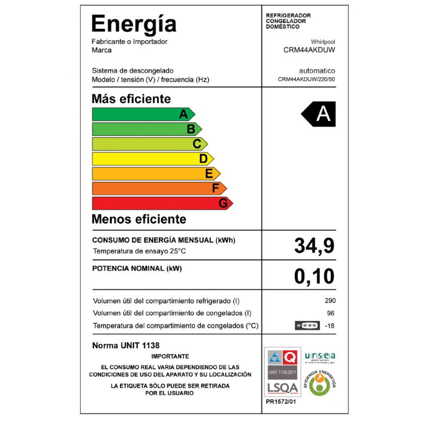 Heladera Consul 407 Lts Frio seco Inox. - CRM44 Heladera Consul 407 Lts Frio seco Inox. - CRM44