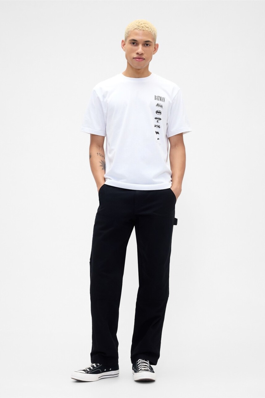 Remera Batman Hombre White V2 Global