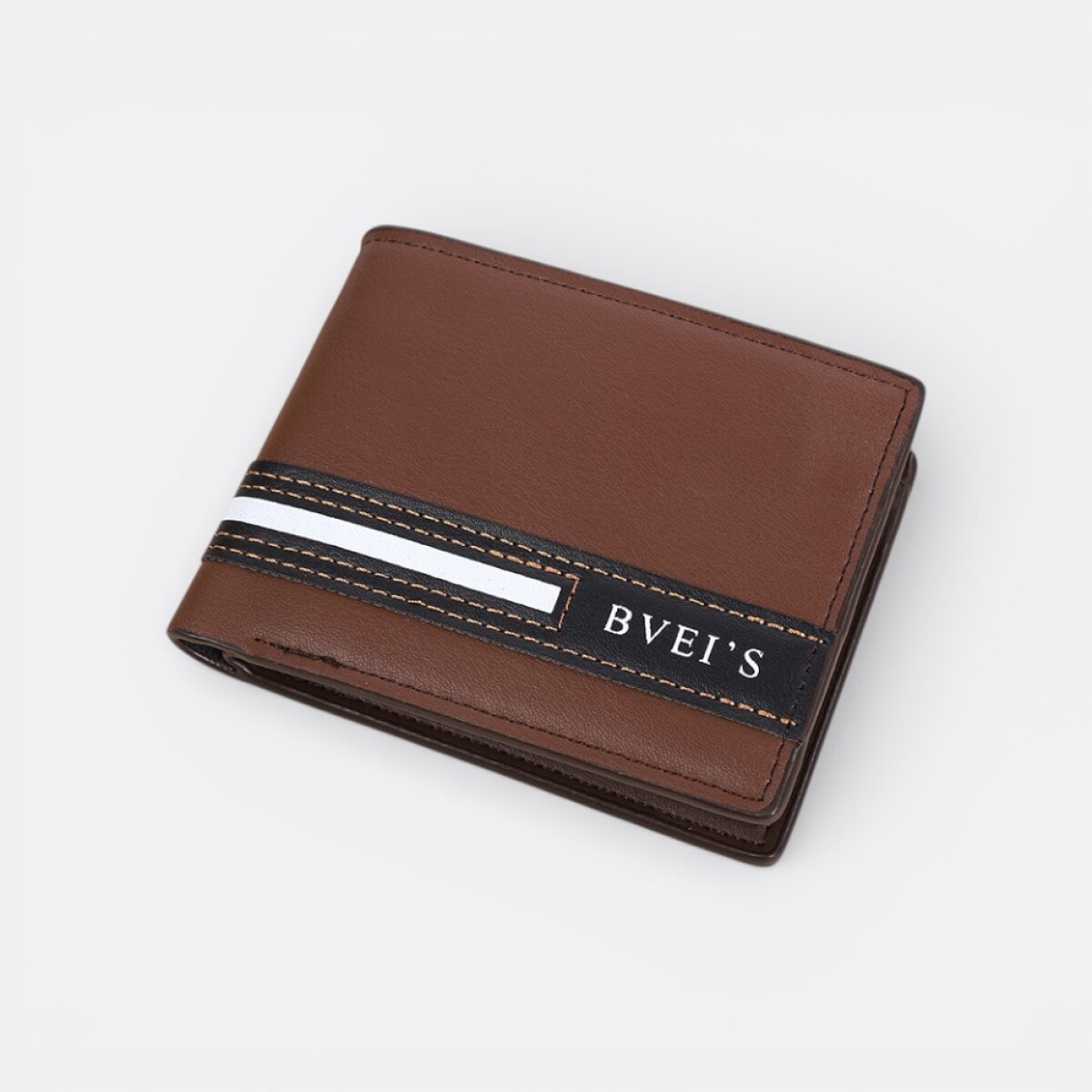 Billetera Masculina Clásica Bvei`s - Marrón Oscuro 