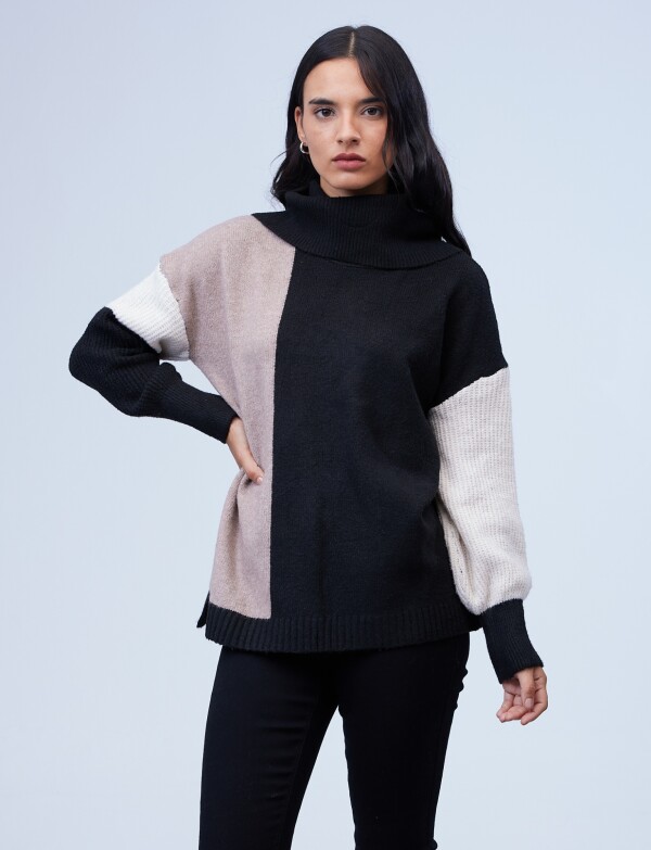 Buzo Colorblock MULTI/TOSTADO