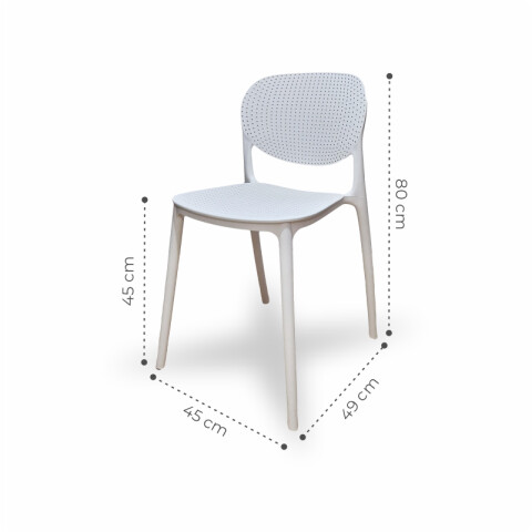 Silla Diseño Minimalista Nordica para Comedor o Jardín - Blanco Silla Diseño Minimalista Nordica para Comedor o Jardín - Blanco